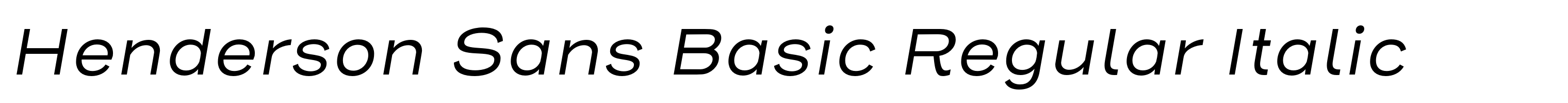 Henderson Sans Basic Regular Italic
